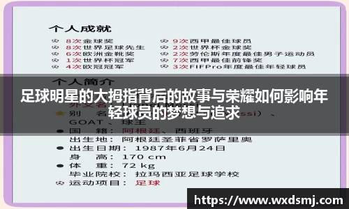 足球明星的大拇指背后的故事与荣耀如何影响年轻球员的梦想与追求