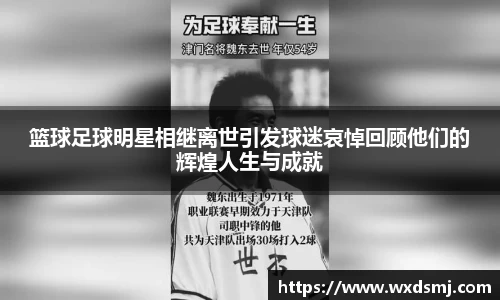 篮球足球明星相继离世引发球迷哀悼回顾他们的辉煌人生与成就
